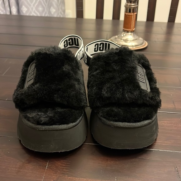 Ugg Australia Disco slides sandals shoes black new 1112258 Women’s size 7 - Picture 6 of 16